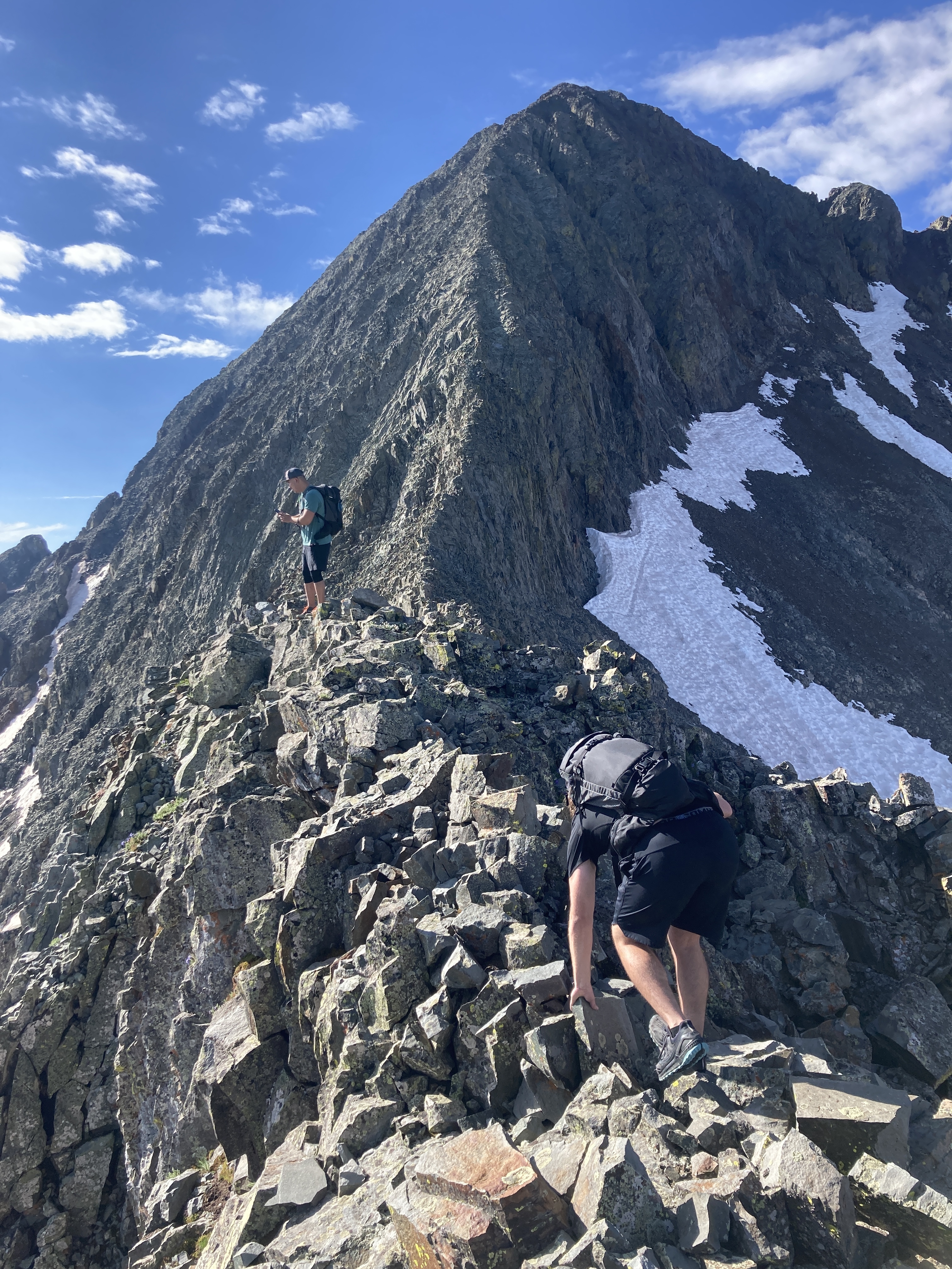 Off route on Wilson Peak